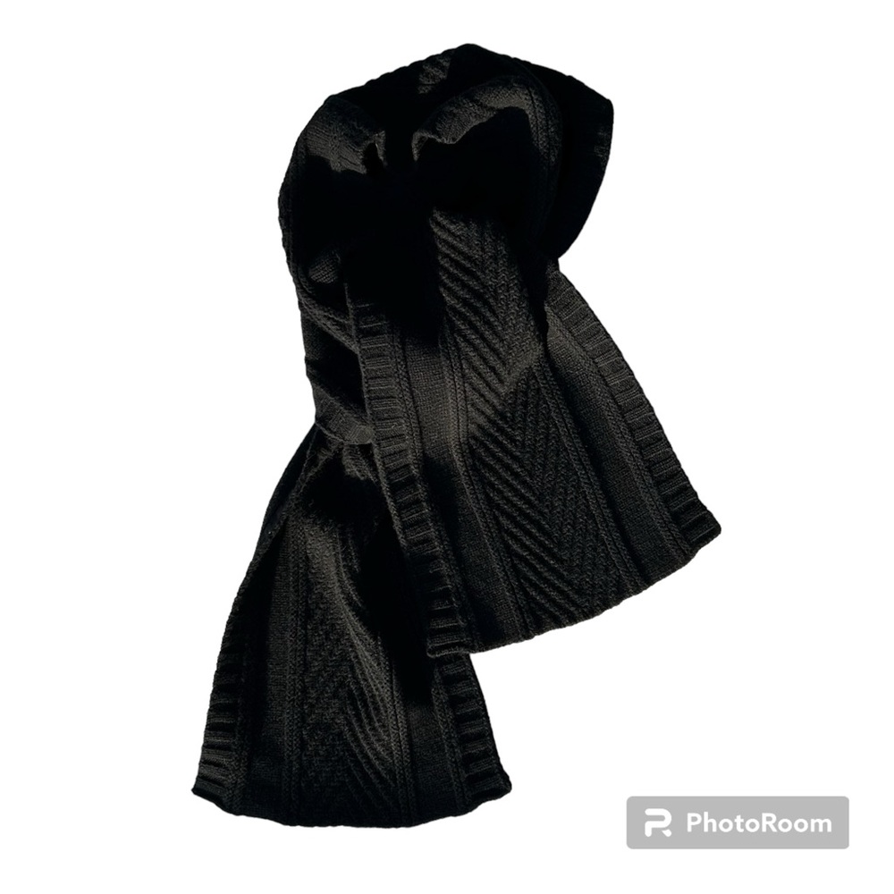 Chunky and warm Calvin Klein knitted scarf in lamb’s wood and cashmere, 70” - Picture 3 of 4